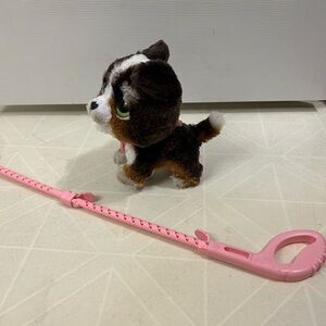 Furreal walk-a-lots Interactive Plush Puppy Toy with Pink Leash